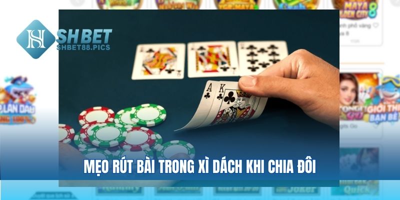 Mẹo rút bài trong Xì dách khi chia đôi